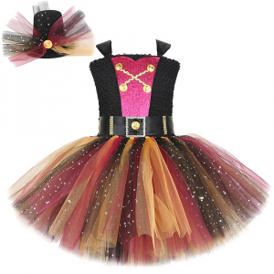 Sparkly Pirate Tutu Dress for Girls Christmas Halloween Costume for Kids Carnival Party Outfit Children Birthday Dresses Clothes