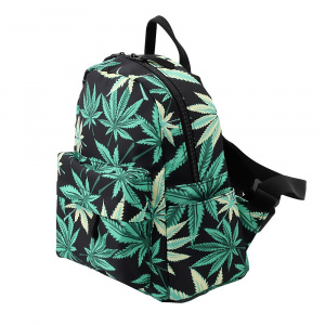 Deanfun Mini Backpack 3D Printed Green Hemp Fashion Waterproof Backpack Women Shopping Bag For Teenage Girls MNSB-7