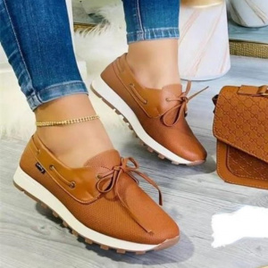 Stylish Flat Vulcanized Shoes Casual Fashion Sneakers for Women, Plus Size 43