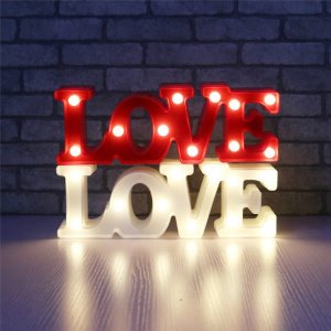 3D LOVE Letter Sign LED Table Lamp for Romantic Valentine's Proposal and Gift