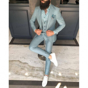 Men Slim Fit Suits 2 Pieces Tailored Oversize Men Blazer Dress Groom Wedding Suit for Men 2020 Fashion Tuxedo Jacket Pants Set