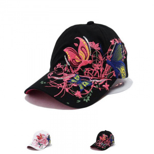 Baseball Caps New High quality Butterflies and flowers embroidery and fall caps fashion women & women baseball hat