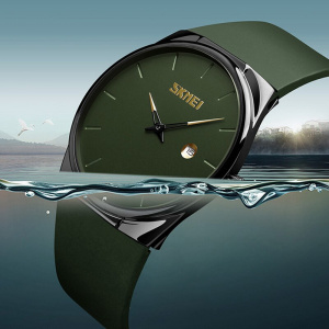 SKMEI 30M Waterproof Leather Strap Luxury Quartz Unisex Wrist watch
