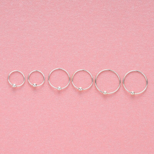 2020 Top Fashion 925 sterling sliver ring women earring character joker hoop piercing nose rings small pure fresh Jewelry party