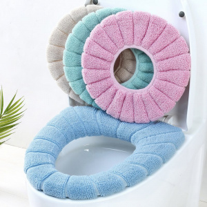 Thickened Toilet Cushion Winter Soft Washable Common Nordic Toilet  Seat Pads  Household Bathroom Lavatory Cushion Toilet Set