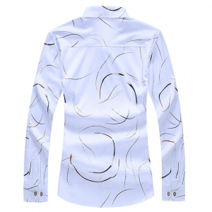 2020 Autumn New Men's Printed Shirt Fashion Casual White Long Sleeve Shirt Male Brand Clothes Plus Size 5XL 6XL 7XL
