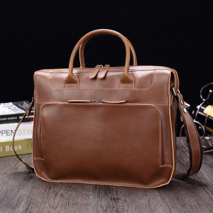 Brand Men's Briefcase Handbag Crazy Horse Pu Leather Messenger Travel Bag Business Men Tote Bags Man Casual Crossbody Briefcases