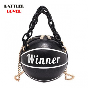 Women Personality Basketball Hand Bag Fashion for Lady Chains 2020 New Winner Design Handbag Creative Letter Messenger Bag