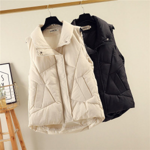 Woman Jacket Vest Autumn Winter Large Size down Cotton Women's Short Coat Chaleco Mujer