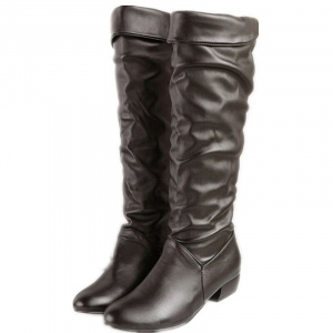 Plus size 34-43 fashion new arrival Mid-Calf Women Boots Black White Brown flats heels half boots yuj7