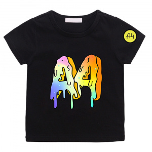 Unisex А4 Donuts Printed Cotton Short Sleeves T-Shirts for Kids