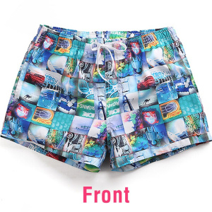 New Men's Board Shorts Printed And Striped Quick Drying Summer Beach Short Pants Fashion