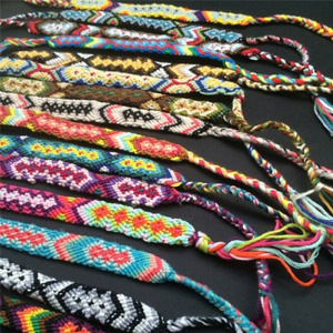 1pc Retro Bohemian Thread Bracelet Handmade Boho Multicolor String Cord Woven Braided Hippie Friendship Bracelets Women Men