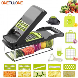 Vegetable Chopper Mandoline Slicer With Big Container Spiralizer Vegetable Slicer Dicer Potato Carrot Grater Kitchen Accessories