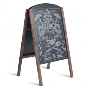 Wooden A-Frame Sidewalk Chalkboard Sign Display Board