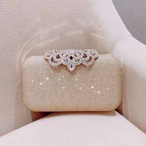 Meloke new fashion Sequined Scrub Clutch Women's Evening Bags Bling Day Clutches Gold Wedding Purse Female Handbag MN