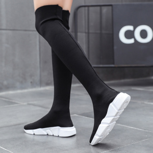 Women Boots Long Tube Socks Shoes New Female Fashion Sexy Shoes for Women Over the Knee Boots For Women Sneakers