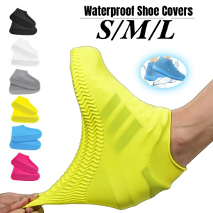 1Pair Reusable Waterproof Rain Shoes Covers Silicone Outdoor Rain Boots Overshoes Walking Shoes Accessories Reusable Shoes Cover