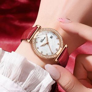 Fashion Exquisite Ladies Watch Diamond Set Calendar Watch Ladies Waterproof Quartz Watch Fritillary Honeycomb Mesh Dial Watch