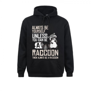 Funny Racoon Printed Sweatshirts Hoodies with Long Sleeves for Men and Women