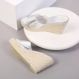 Women Slippers Espadrilles Clogs Platform Wedges Sandals for Women Heeled Shoes Female Pumps Flax Flip Flops