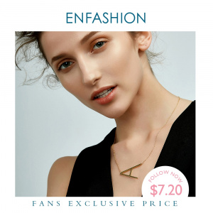 EnFashion Letter Necklaces Alphabet Initial Pendants Necklace Gold Color Stainless Steel Choker Necklace for Women Jewelry