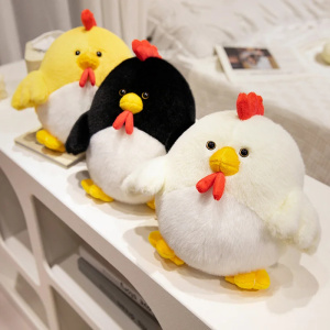 New Cute Cock Plush Toy Stuffed Fluffy Lifelike Animals Rooster Soft Doll Chick Pillow