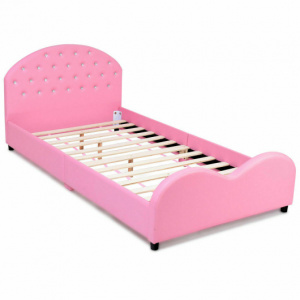 Pink Premium Plywood Frame Twin Size Toddler Bed
