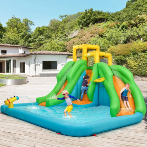 Inflatable Water Park Bounce House with Splash Pool without Blower