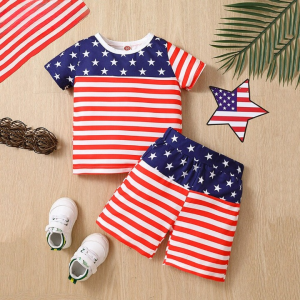 ZAFILLE Boys Independence Day Costume 2pcs Children's Clothing Set Toddler Boys Clothes Outfits For Babies