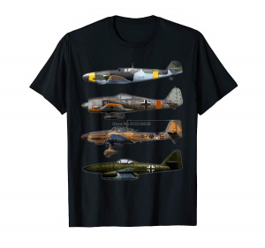 WW2 German Warplanes JU-87 Stuka ME 262 BF-109 T-Shirt Men Cotton Tshirt Hip Hop Tees Tops Harajuku Streetwear