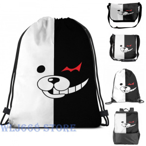 Funny graphic print shoulder Bags women Danganronpa - Monokuma Single shoulder backpack travel for men Gym Bag