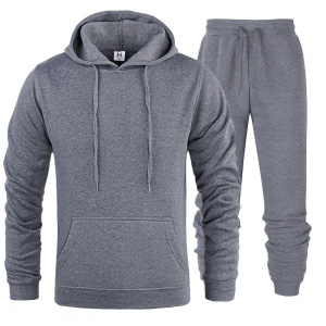 Polyester Hoodies and Pants 2pc Sportswear Set for Men