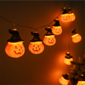 Halloween Pumpkin Lights Lanterns 10/20/40 LED 3D Pumpkin String lights for All Saints' Day Halloween Party Decoration light