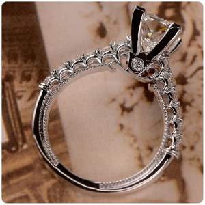 Huitan Classic Women Wedding Engagement Jewelry Rings Luxury Princess Cut CZ Stones Perfect Quality Female Ring Anniversary Gift
