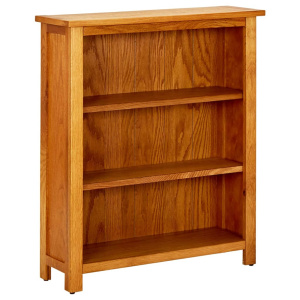 vidaXL Solid Oak Wood Bookcase