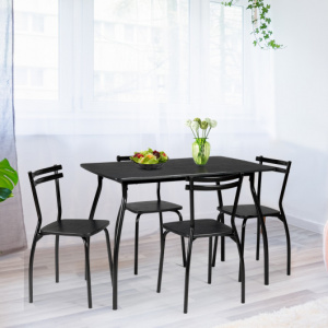 5 Pieces Dining Table Set with 4 Chairs