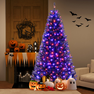 Artificial Christmas Tree with 6 Lighting Modes and Spooky Sounds
