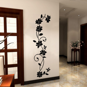 Creative Flower Vine PVC Wall Stickers for Home Decoration