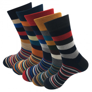 2020 rushed For men Socks for girls Casual For Men's Socks for girls Color in stripes five pairs big size 45-46-48