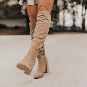 Women Knee-High Boots Lace Up Sexy High Heels Women Shoes Lace Up Boots Size New Fashion Boots