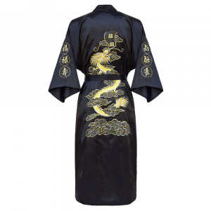 Luxury Kimono Bathrobe Gown Home Clothing Oversize 3XL men Embroidery Chinese Dragon Robe  Male Sleepwear Loose Nightwear
