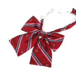 JK Bow Tie Striped Solid Uniform Collar Butterfly Cravat Japanese High School Girls Students Preppy Chic Free of Tying a Knot