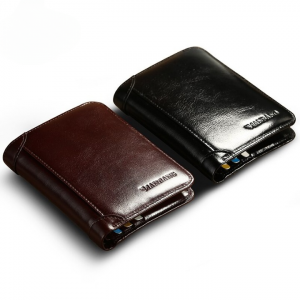 ManBang Classic Style Wallet Genuine Leather Men Wallets Short Male Purse Card Holder Wallet Men Fashion High Quality