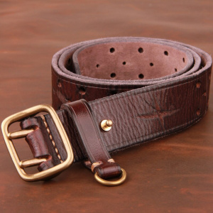Double-pin Copper Buckle Men's Luxury Fashion Belt Retro First Layer Pure Cowhide Jeans with Genuine Leather Stylish Men's Belts