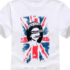 O-Neck Printed Cotton Tshirts for Men with Sex Pistols Print