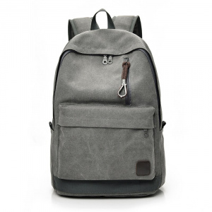 DIDA BEAR 2018 Women Men Canvas Backpacks Large School Bags For Teenager Boys Girls Travel Laptop Backbag Mochila Rucksack Grey