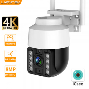 4K WiFi IP Camera 8MP Outdoor Wireless Video Surveillance 5MP PTZ Auto Tracking Security Protection 1080P Onvif H.265 ICsee