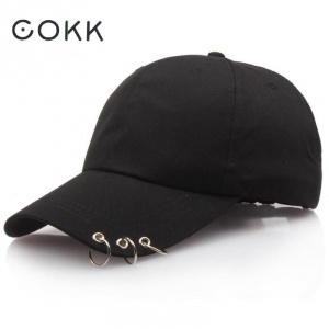 COKK Hip Hop Women's Baseball Cap With Ring Circle Snapback Hats For Men Women Unisex Dad Hat Adjustable Kpop Korean Style Gorra