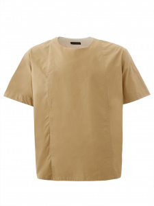 Oversized Beige T-Shirt with Side Closure